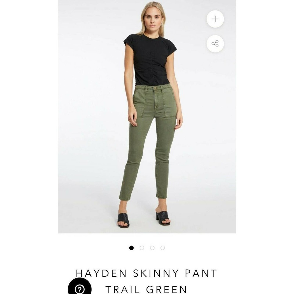 Sanctuary Women's Hayden Skinny Leg Pants in Trail Green. Size 29